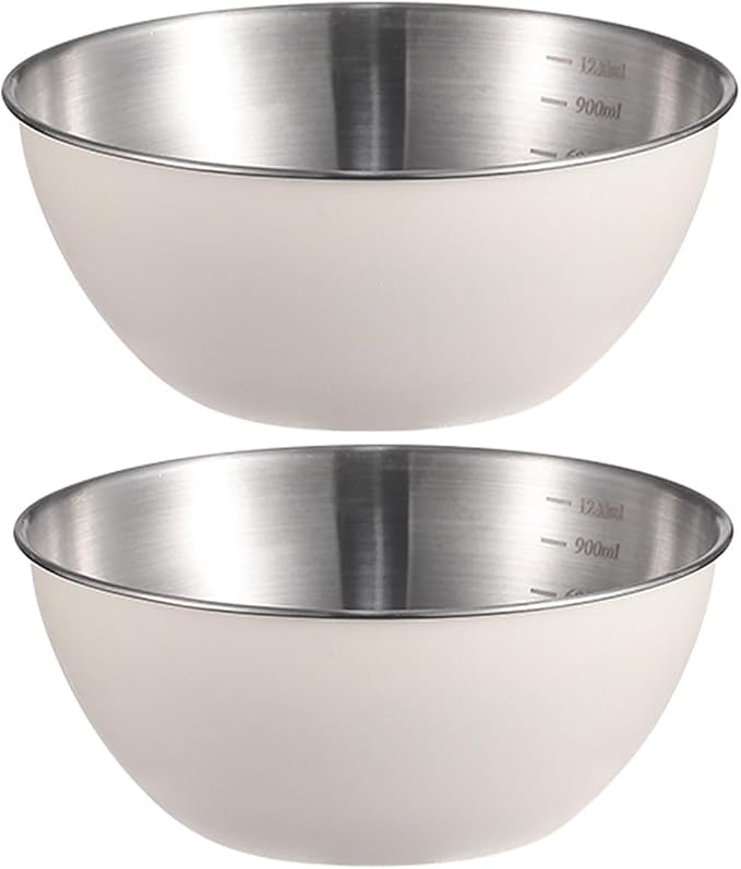 Stainless Steel Salad Bowls Set of 2 Mixing Bowl by AIYoo