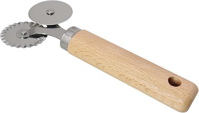 Stainless Steel Pastry Double Cutter Wheel 360 Degree Rolling Embossing Wheel - Image 3