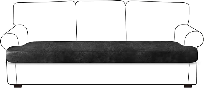 Leather Look Couch Cushion Covers Sofa Seat Slipcovers Sets Couches Furniture by ANARACHON