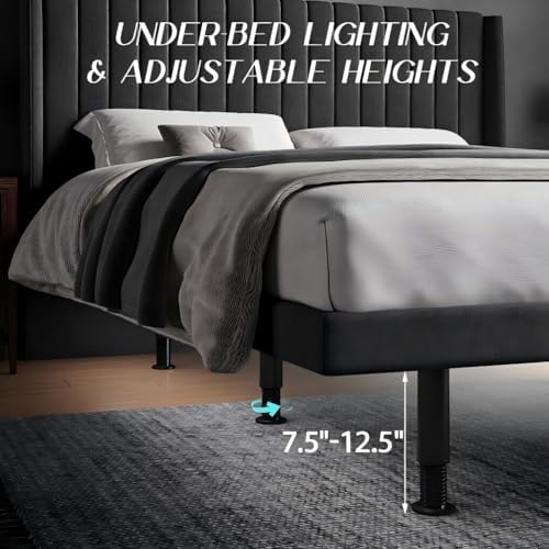 Adjustable Bed Frame Full Size with Massage -Wireless Remote Electric Power B...