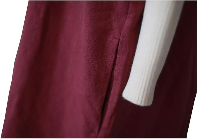 Cotton Linen Japanese Apron Halter Cross Back Bandage X Shape Aprons Two Pockets - Image 9