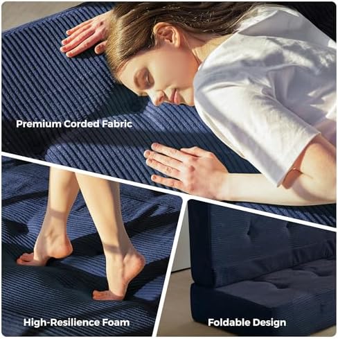 MAXYOYO Foldable Mattress, 8-Inch Tufted Futon Mattress with Handles