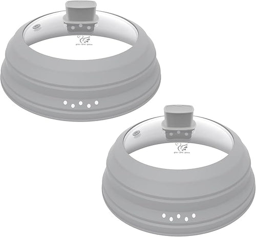 2 Pack Microwave Splatter Cover Glass Guard Lid by GGG-GLOU-GLOUGOOSE