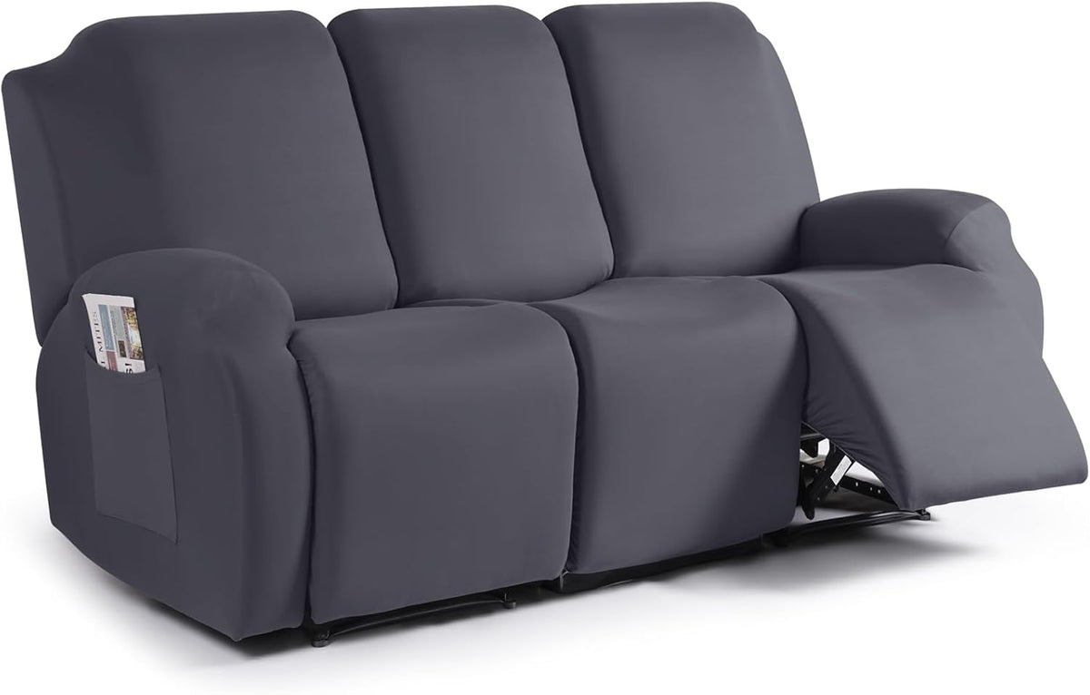 taococo recliner sofa slipcover, 3 pieces polyester fabric, main product view