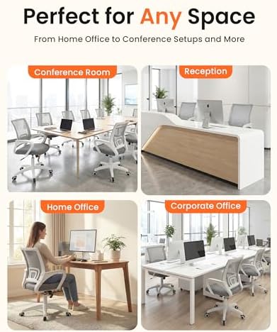 NEO CHAIR Office Computer Chair Ergonomic Mid-Back Mesh Desk Chair, Grey