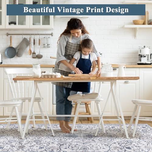 Area Floor Mat for Home, 3'x5' Waterproof PVC Soft Area Mat for Kitchen
