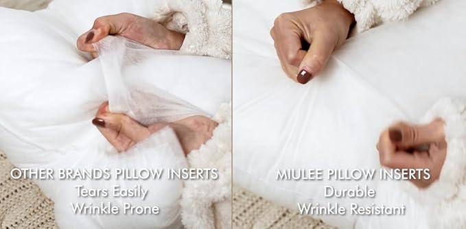 MIULEE Pillow Insert 26x26 Inch, Decorative Square Throw Pillow Inserts - Image 6