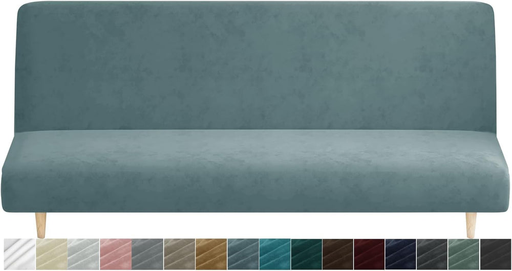MAXIJIN Velvet Futon Cover Full Size Stretch Futon Mattress Cover Thick Soft ...