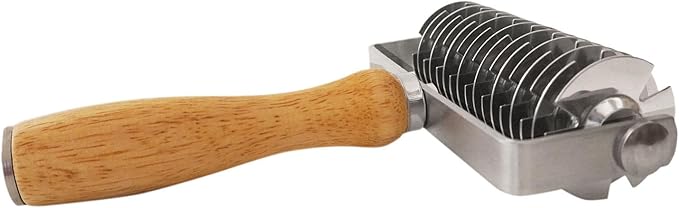 Lattice Cutter Pastry Tool, Stainless Steel Pastry Lattice Roller Cutter Wood - Image 9