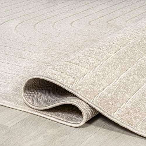 JONATHAN Y Odense High-Low Angle Ivory/Cream Indoor/Outdoor Area Rug, 8x10, M...
