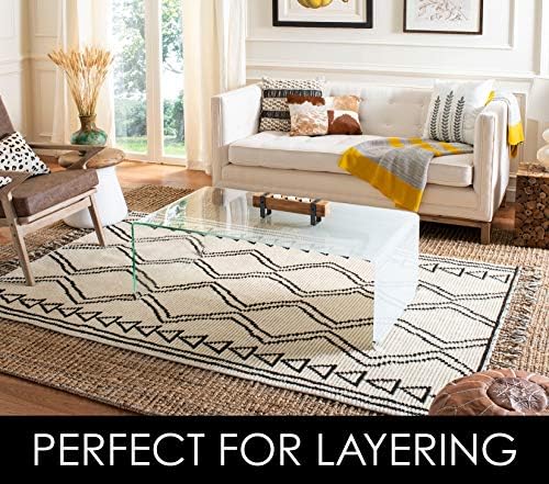 SAFAVIEH Natural Fiber Area Rug 5x8, Jute Knotted Natural NF447A