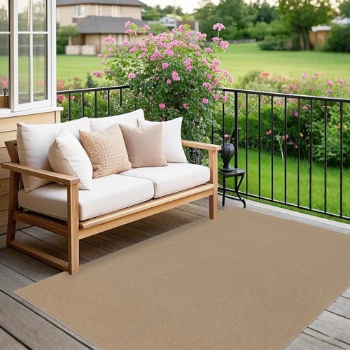 SHACOS 3x5 ft Faux Jute Woven Washable Rug