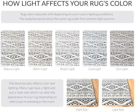SAFAVIEH Tulum Area Rug 8x10, Large Ivory & Black TUL272B