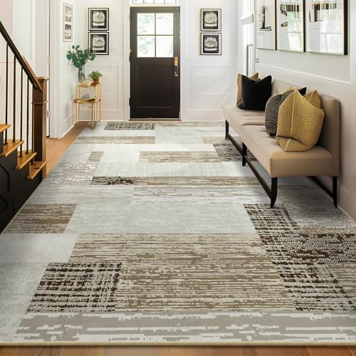 Large Area Rugs, Modern Geometric Patchwork Floor Decor Rockwood Collection