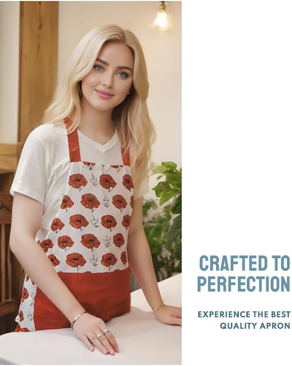 Vintage Floral Apron for Women - Image 5
