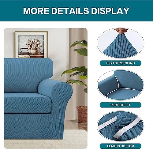 Turquoize 2 Piece Chair Covers Chair Slipcovers for Living Room Armchair Couc...