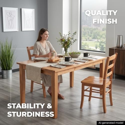Winsome Benjamin Ladder Back Chair Set of 2, Light Oak