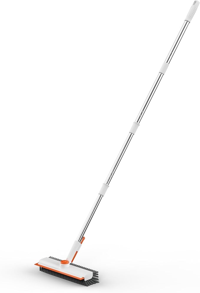 AIR U+ Floor Scrub Brush with Long Handle, 3 in 1 Scrape and Heavy-Duty Stiff - Image 7