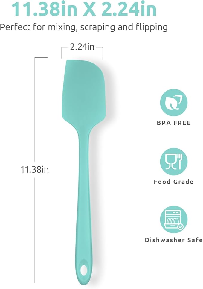 Heat Resistant Silicone Large Spatula: U-Taste 600ºF High Heat Flexible 11.38in - Image 2