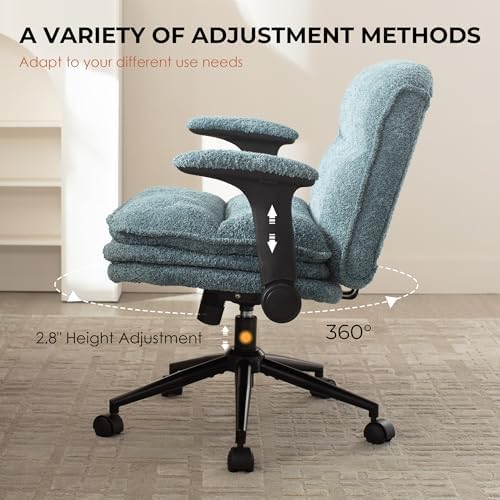 Dowinx Criss Cross Chair with Adjustable Flip-up Arms and Wheels, Comfort Erg...