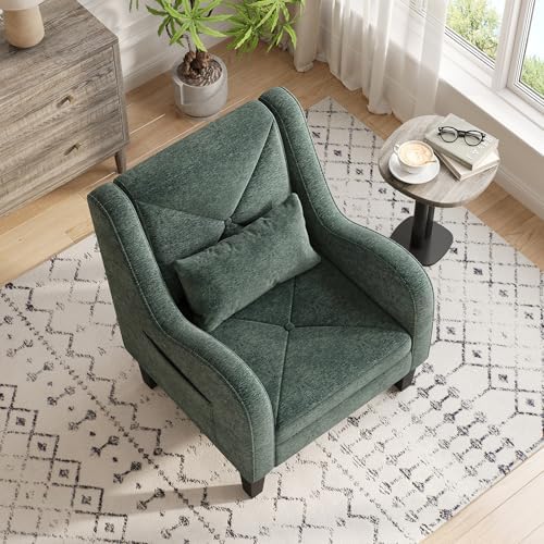 Maupvit Chenille Accent Chair for Living Room Bedroom Chair Comfy Reading Cha...