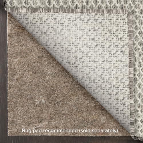 Nourison Home Courtyard 8' x Square Indoor/Outdoor Serged Edges Square Ar...