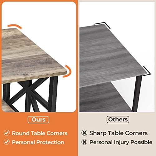 GreenForest Round Corners Coffee Table for Living Room