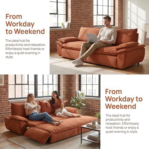73.2" Sofa Bed Queen, 3-in-1 Pull Out Sofa Bed with Pillow Armrest, Mode...
