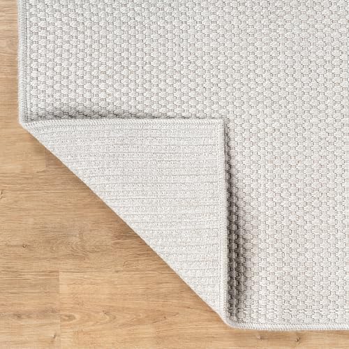 CAMILSON Easy Jute Rug 9x12, Large Indoor Outdoor Off-White Farmhouse Area Ru...