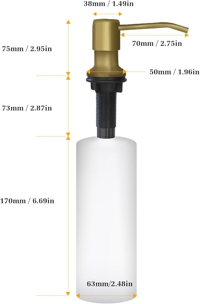 Soap Dispenser for Kitchen Sink, Built in Sink Soap Dispenser Lotion Dispenser - Image 6