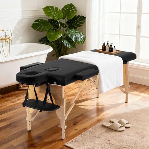 BestMassage Massage Bed Portable Folding Massage Table 24" Wide,Black