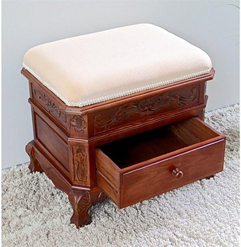 Carved Wood Furniture Vanity Stool