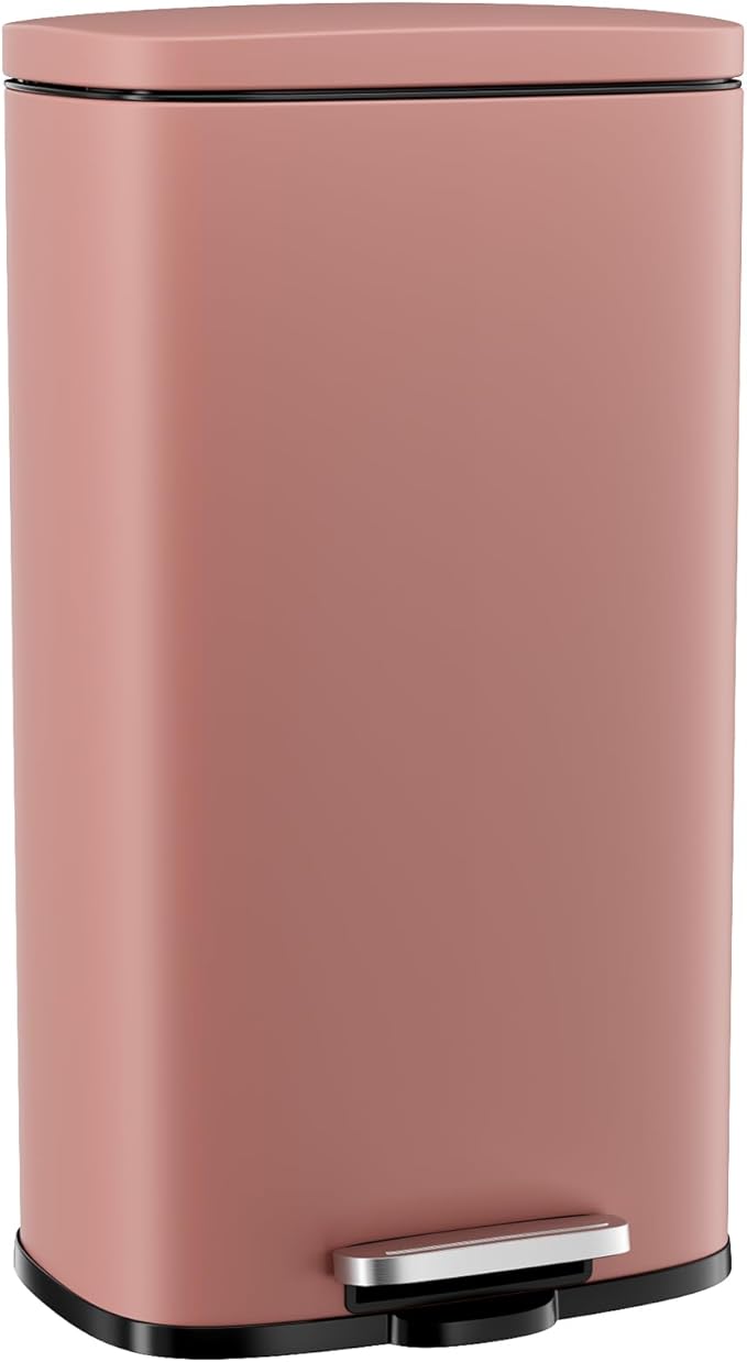 Arlopu 8/13.2 Gallon Step Trash Can, Stainless Steel Garbage Bin, Soft-Close by Arlopu