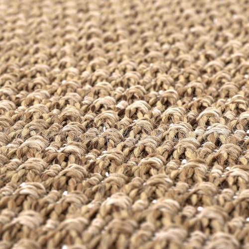 Luul Home Easy Jute Rugs 5x7 Natural Color Living Room Indoor Outdoor Area Ru...