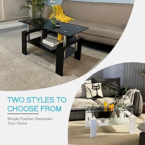 Btrpily Living Room Rectangle Coffee Table, Tea Table Suitable for Waiting Ro...