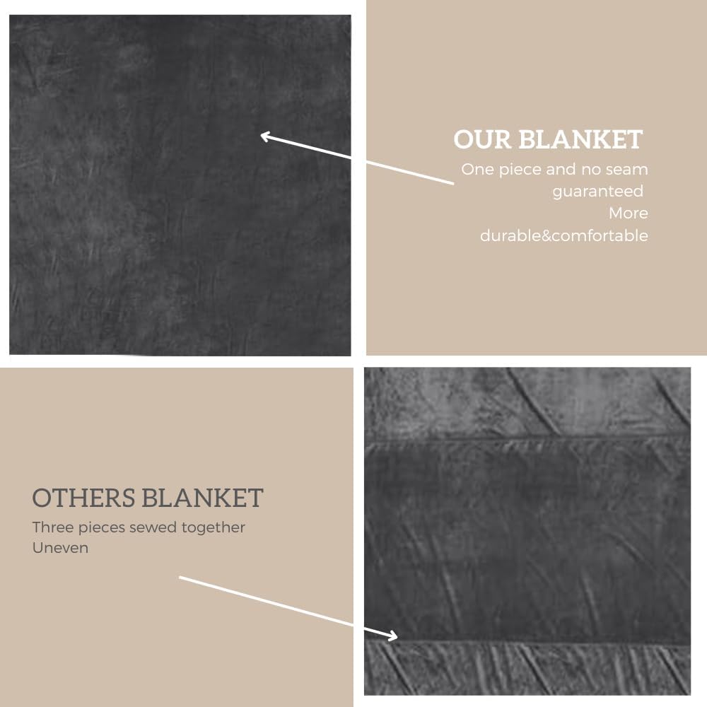 COOVA Oversized King Fleece Blanket 120x120 inches, Soft Cozy Warm Giant Extr...