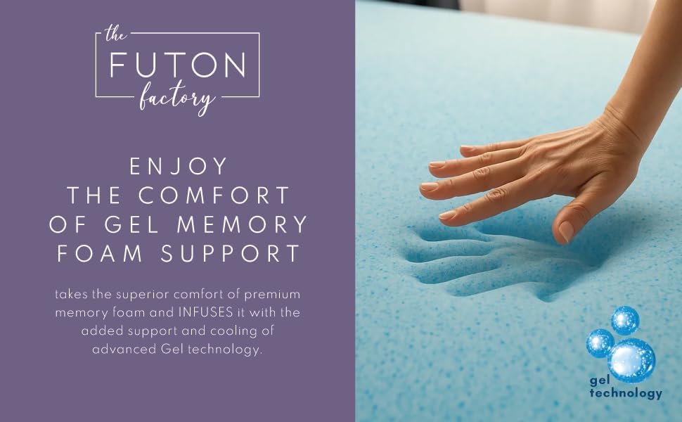 Royal Sleep Products by The Futon Factory Cooling Gel Memory Foam 8 inch Futo...