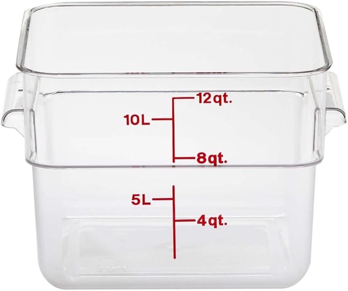 Cambro 12SFSCW135 Camwear Polycarbonate Square Food Storage container, 12 Quart - Image 3