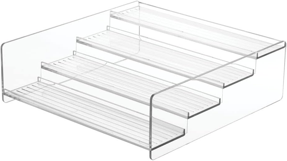 mDesign Plastic Bathroom Storage Organizer Shelf for Cabinet, Vanity, Counter...