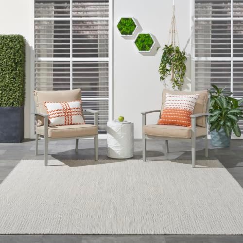Nourison Home Courtyard 8' x Square Indoor/Outdoor Serged Edges Square Ar...