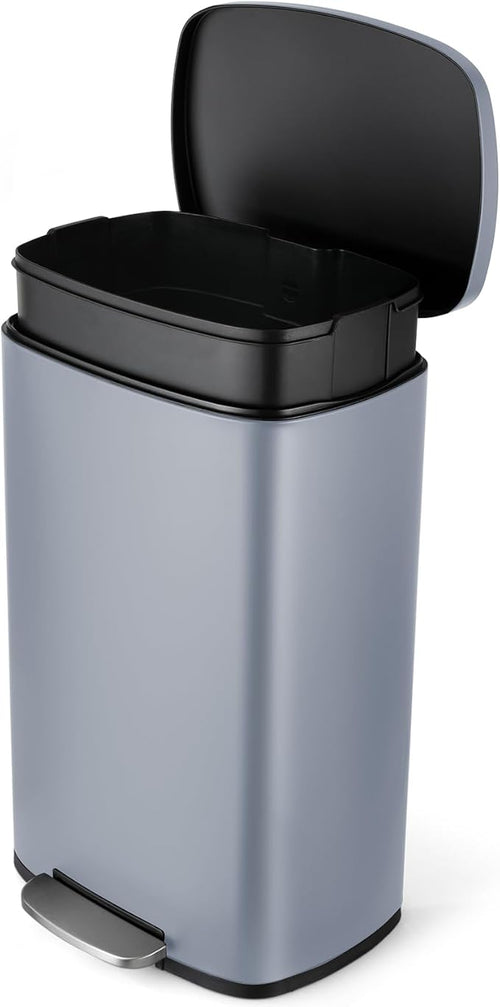 8 Gal Kitchen Trash Can, 30L Recycling or Garbage Bin, Brushed Stainless Steel by ComfyCorner