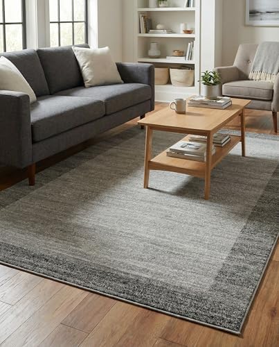 Rugs.com Angelica Collection Rug – 5' x 8' Light Gray Medium Rug Perf...