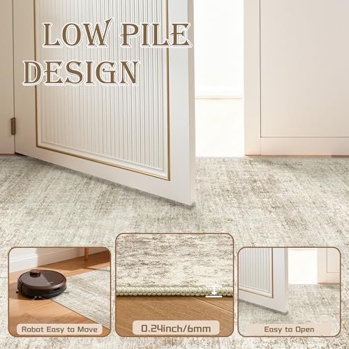 Cochyean 8x10 Area Rugs Abstract Large Area Rug Living Room Rug,Light Brown