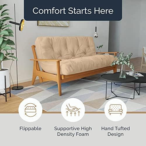 Loosh Home | 8" Full Size Futon Sofa Bed Memory Foam Mattress - USA Made...