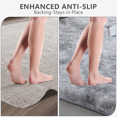 Shag Area Rugs for Bedroom Living Room,8X10 Ultra Soft Fluffy Area Rugs for D...