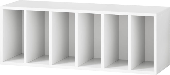 IOTXY DIY Modular Cube Bookcase - CubeXY Customizable Stackable Expandable Basic Shelving Units, 6-Cube Wooden Open Bookshelf with Removable Shelves for Books Organizer, White