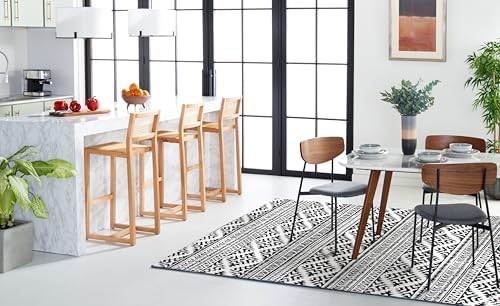 SAFAVIEH Tulum Area Rug 8x10, Large Ivory & Black TUL272B