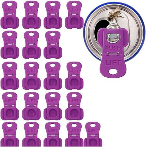 20 Pcs Can Tab Openers & Leak-Proof Drink Covers – One-Hand Soda Can Opener and by Unknown