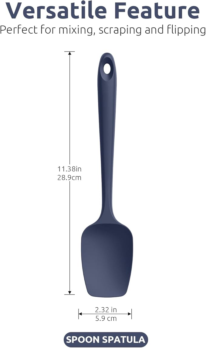 U-Taste Silicone Spoon Spatula Set, 600ºF High Heat Resistant Food Grade - Image 2