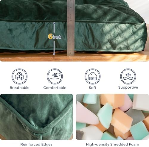 MAXYOYO 6" Futon Mattress Full Size, Tufted Futon Bed (Frame Not Included)
